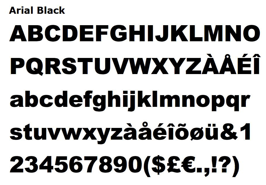 Font chữ Arial