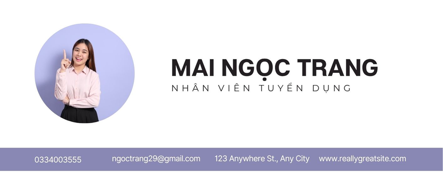 Phần thông tin liên hệ trong Cover letter