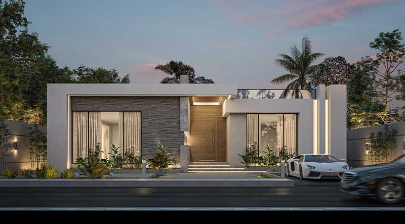 Villa đơn lập được xây dựng độc lập, không có sự kết nối với bất kỳ căn nhà nào khác