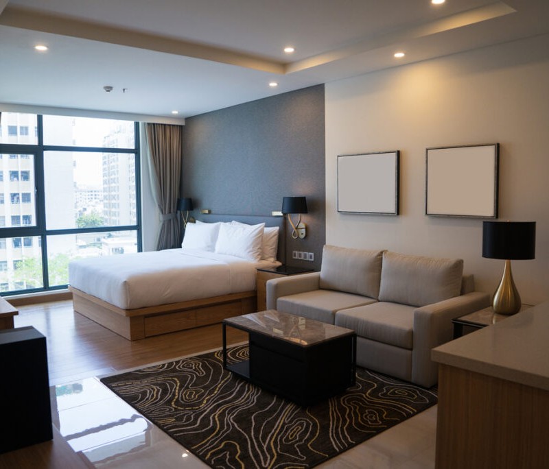 Một căn hộ dịch vụ hiện đại đầy đủ tiện nghi